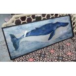 CONTEMPORARY SCHOOL, study of a whale, 121cm x 44cm.