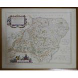 A SET OF EIGHT MAPS, printed in colours, of Fife, Surrey, Cornwall, Kent, Lancashire,