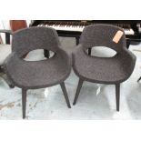 AARK SIDE CHAIRS, a pair, charcoal finish, 82cm H.