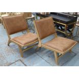 SIDE CHAIRS, a pair, 1960's Danish style, 84cm H.