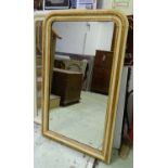 WALL MIRROR, Louis Philippe with gessoed and giltwood rope twist design frame, 85cm x 140cm H.