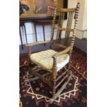 ROCKING CHAIR, designed by Ernest Gimson, late 19th century ash,
