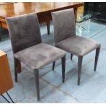 SIDE CHAIRS, a pair, 1960's style grey velvet finish, 84cm H.