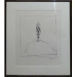 ALBERTO GIACOMETTI 'Man's Head', lithograph, with signature in the stone, 55cm x 45cm,