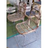 ORANGERY CHAIRS, a pair, 1970's style bamboo design, 94cm H.