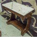 CONSOLE TABLE, 19th century mahogany with arched sides,