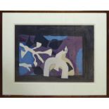 GEORGE BRAQUE 'Bird', lithograph in colours, 50cm x 65cm, framed and glazed.