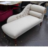 CHAISE LONGUE, English country house style, 130cm W.