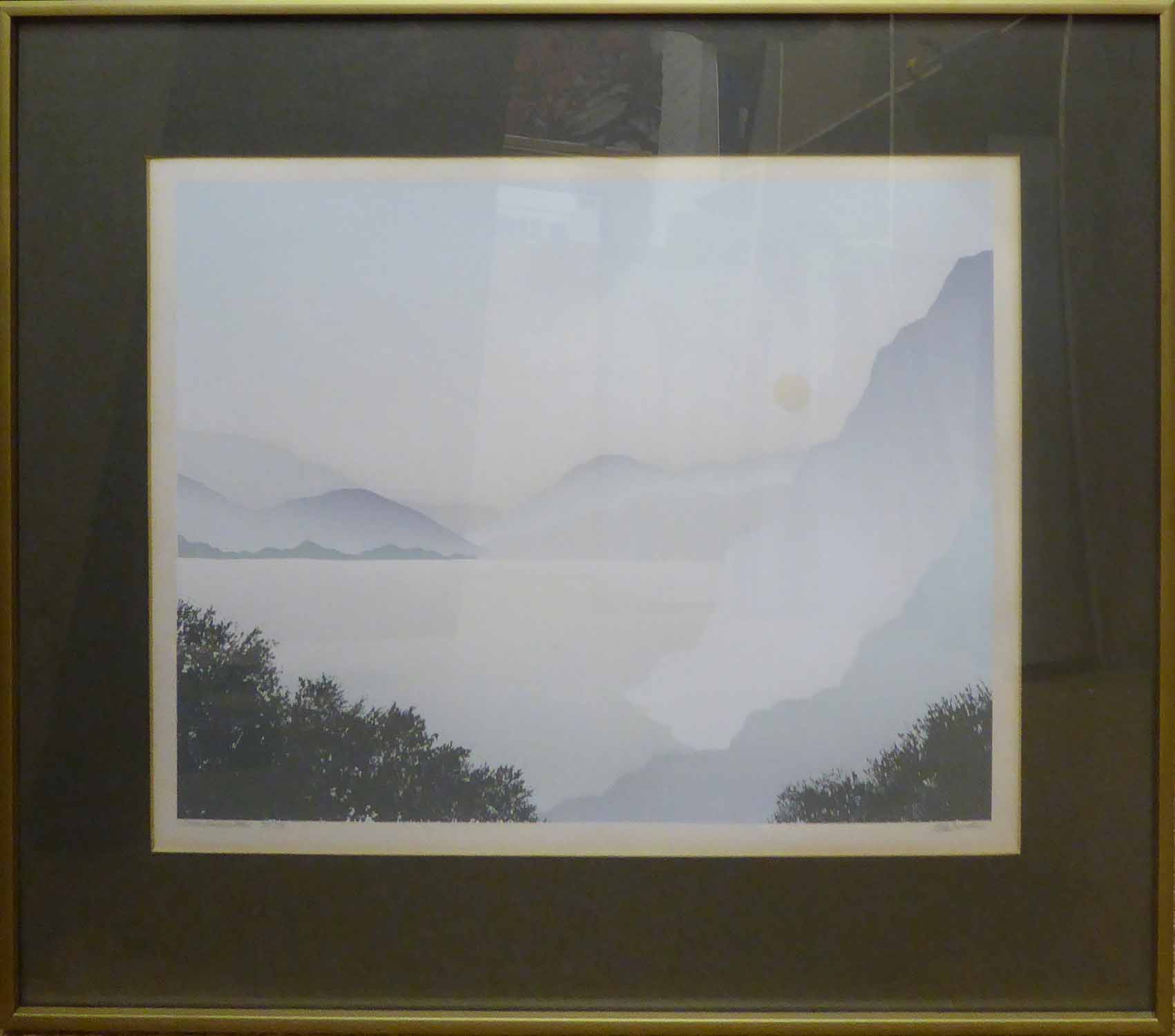 A SET OF THREE LITHOGRAPHS, of Landscapes, by LINDA HILL, MIKE SIBTHORP and BOB SAUNDERS, - Image 2 of 5