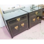SHANXI STYLE SIDE CHESTS, a pair, 61cm H.