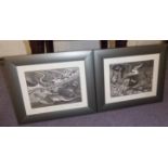 COLIN SEE-PAYTON (Contemporary British) 'Grey Heron' and 'Long Tailed Duck', a pair of lithographs,
