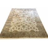 PART SILK ZEIGLER CARPET, 300cm x 227cm, Shah abbas palmette and vine design.