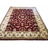 FINE PART SILK TABRIZ DESIGN CARPET, 368cm x 276cm,