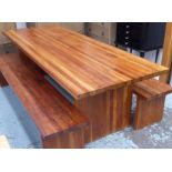 ATTRIBUTED TO ROUNDHOUSE DINING TABLE, oiled walnut finish, 250cm x 90cm x 76cm.
