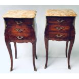 BEDSIDE CHESTS, a pair,