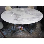 KNOLL STUDIO FLORENCE KNOLL DINING TABLE, by Florence Knoll, 136cm D x 70cm H.