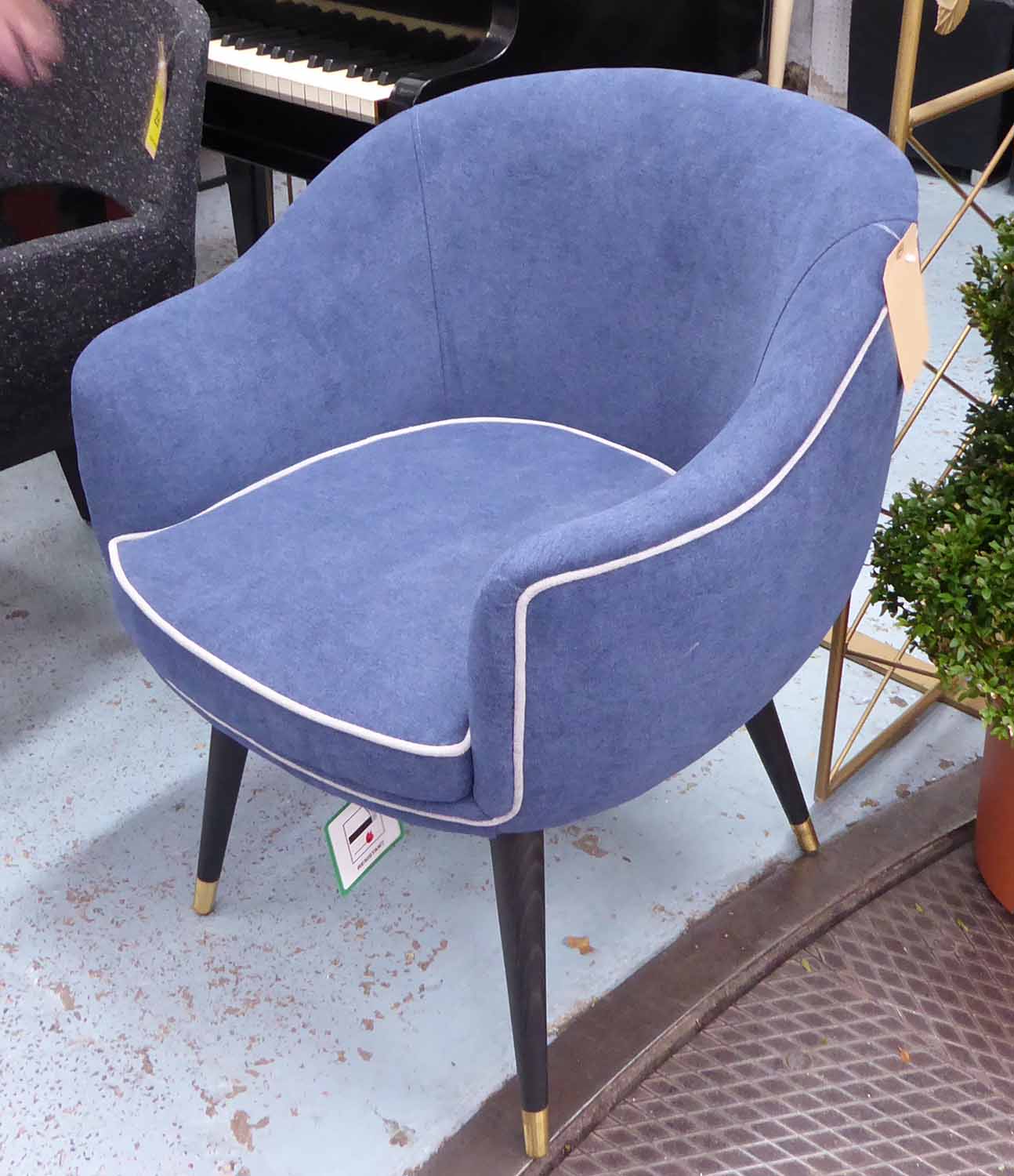 AARK SIDECHAIR, 1960's French inspired, 80cm H.