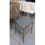 CHIAVARI CHAIR, vintage 1950's Italian brass, 100cm H.