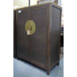 COCKTAIL CABINET, contemporary oriental style, with light up interior to match previous lot,