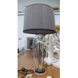 PIETER ADAM ROSEDALE LAMP, linen lamp shade, 90cm H.