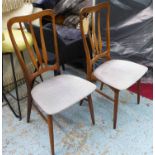 DINING CHAIRS, a set of six, mid 20th century.