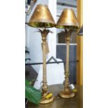 FINE ART LAMPS TABLE LAMPS, a pair, with shades, 86cm H.