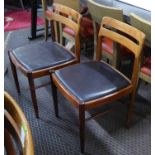 BRAMIN DINING CHAIRS, a set of six, Henry W Klein, 1960s Danish rosewood.