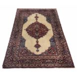 TABRIZ RUG, 188cm x 130cm, central pendant medallion within corresponding spandrels and borders.