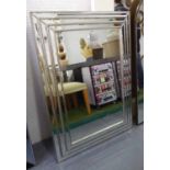 WALL MIRROR, French Art Deco style, 117cm x 86cm.