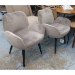 AARK ARMCHAIRS, a pair, 1960's French inspired, 80cm H.