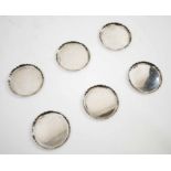 C.G. HALLBERG SILVER, a set of six coasters, circa 1949, 8cm Diam, 266 grams.