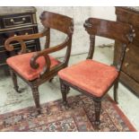 DINING CHAIRS, a set of thirteen including two carvers, William IV mahogany with carved detail,