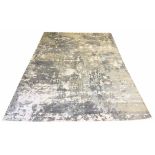 ABSTRACT CONTEMPORARY SILK AND WOOL CARPET, 300cm x 200cm.