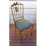 CHIAVARI CHAIR, vintage 1950's, Italian brass, 90cm H.