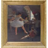 ANNA KROECKER (19th century German) 'Imitating her sister', oil on canvas, signed lower left,