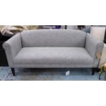 AARK SOFA, grey finish on ebonised supports, 180cm W.