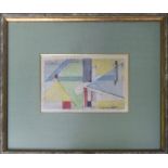 GEOMETRIC ABSTRACTION SCHOOL, a limited edition aquatint, signed indistinctly in the plate,