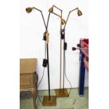 PAOLO MOSCHINO FOR NICHOLAS HASLAM VALERIO DOUBLE ARM FLOOR LAMPS, a set of two, 150cm H.