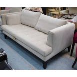 AARK SOFA, neutral chenille finish, Danish style design, 185cm W.