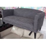 AARK SOFA, charcoal finish on ebonised supports, 160cm W.