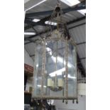 HECTOR FINCH HALL LANTERN, (original invoice included), 75cm Drop.