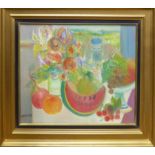 BLASCO MENTOR (Spanish 1919-2003) 'La Pasteque - The Watermelon', oil on canvas, signed lower left,