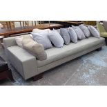 CHRISTIAN LIAIGRE END SOFA, of large proportions, 'Augustin' model, with labels,