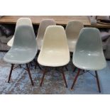 HERMAN MILLER DSW DINING CHAIRS, a set of six, by Charles and Ray Eames,