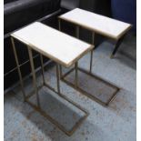 SIDE TABLES, a pair, 1950's French style, 60cm H.