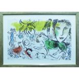 MARC CHAGALL 'Home Coming', 1973, original lithograph, printed by Mourlot, from Chagall monumental,