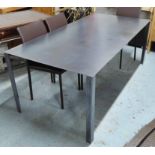 DINING TABLE, bespoke steel, 90cm D x 180cm L.