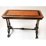 SIDE TABLE, Victorian ebony, ebonised,