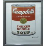 ANDY WARHOL 'Campbell soup', lithograph print, on Arches paper,