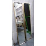 DRESSING MIRRORS, a pair, 1960's French inspired, 150cm H approx.